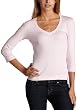 Three Dots Women's Deep V-Neck Tee