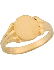 10k Yellow Gold Dainty Modern Designer Signet Baby Ring
