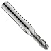 Niagara Cutter CB430M Carbide End Mill, General Purpose, Uncoated (Bright), 4 Flutes, Ball End