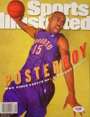Vince Carter (Toronto Raptors) autographed Sports Illustrated Magazine