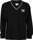 New York Giants Black Cutter & Buck Windtec V-Neck Pullover Jacket - Medium