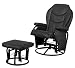 Black Glider Rocker Recliner & Ottoman