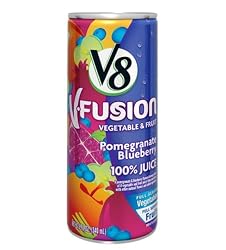 V8 Fusion, Pomegranate Blueberry, 8-Ounce Cans (Pack of 24)