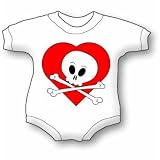 Red Heart Skull Baby Ultrasoft Onesie