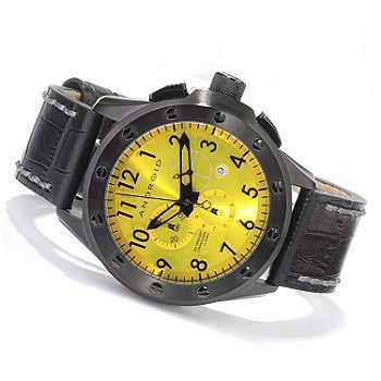 Android Men's Stealth Chronograph Black Ionic-Plated Case Strap Watch AD445BY - Yellow