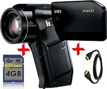 Sanyo HD1010 Black HD Digital Camcorder +4GB SDHC +HDMI Cable Bundle