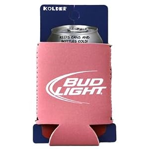 Bud Light Pink Beer Can Kaddy Koozie Huggie Cooler by 