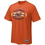 Nike - Nike Illinois Fighting Illini Orange Throwback Football T-shirt