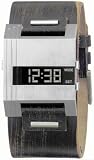 Image of Fossil JR9122 Gents Brown Distressed Leather Strap Watch with Digital Dial