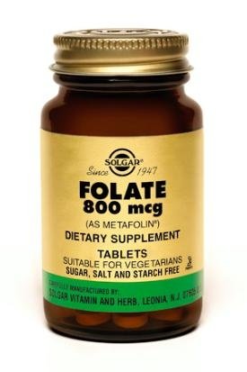 Solgar Folate 800 mcg (as Metafolin) Tablets 50 Tabs 800 mcg