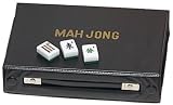 ORIENTAL mahjong w/new & improved vinyl case w/clear window & tiles