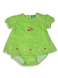 Beyond Basic Kids - Infant Baby Girls Short Sleeved Creeper, Lime, White