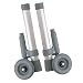Drive Medical Rear Glide Walker Brakes with 3" Wheel Option, Gray