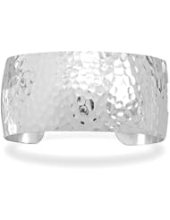 CleverSilvers 1.25 Hammered Cuff Bracelet