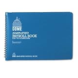 Dome Simplified Payroll Record, 7.5 x 10.5 Inches, Light Blue Vinyl Cover (710)