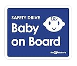 Seal&Sticker's シンプルデザインのBaby on Board ステッカー2Bserise sts-bon-2b-st-nvy(ネイビー）