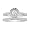 1ct tw Micro Pave Diamond Bridal Set in 14K White Gold (GH I1) Size 4.5