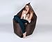 Hugs Indoor/Outdoor Bean Bag Chairs, Downtown Brown