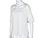 Sunward(TM) Women Off Shoulder Short Sleeve Casual Shirt (Large, White)