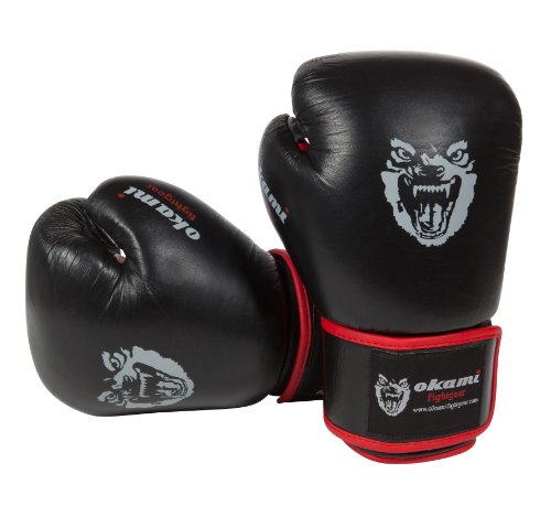 OKAMI Fightgear Uni Boxhandschuhe Pro Leder, schwarz, 10oz, 12-0004 Preisvergleich