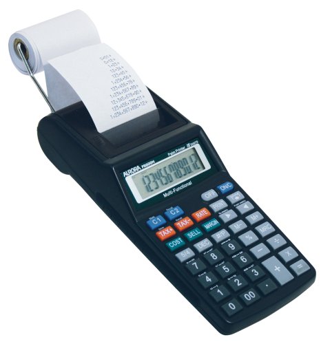 Aurora PR600M 12 Digit Palm Top Printing Calculator