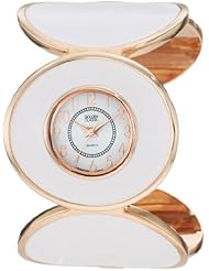 Golden Classic Womens 2345-WhiteRoseGold "Infinity" Elegant Circular White and Rose Gold Bangle  Watch