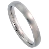 Titanium 3 mm (1/8") Satin finish Comfort Fit Dome Band / Thumb Ring size 9 1/2