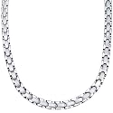 Smooth Style Titanium Mens Two Tone Flat Link 20 inch Chain Necklace