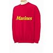 Marines Crewneck Sweatshirt - Military Style Physical Training Crewneck Sweatshirt in Red