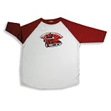 Dogwood - Boys 3/4 Sleeve Baseball Style Tee Shirt, White, Red