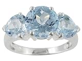 STERLING SILVER 5.80CTW SKY BLUE TOPAZ RING