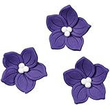 Wilton 710-0266 Purple Posy Icing Decorations, 12-Pack
