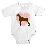 Doberman Pinscher Heart Infant Bodysuit