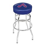 Atlanta Braves Backless Swivel Sports Bar Stool