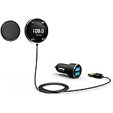 Geartist (TM) GB01 Bluetooth 4.0 Hands Free Car Kit with LCD Screen FM Transmitter for Apple iPod, Apple iPhone, BlackBerry, and Android Smartphones - Supports Siri Function - Dual USB Car Charger and Magnetic Base Included (Black)