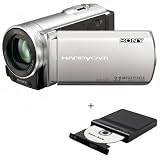 Sony DCR-SX83 16GB Flash Memory Handycam Camcorder – Silver – with Sony VRD-P1 DVDirect Express Multi-Function DVD Recorder