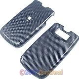 Carbon Fiber Look Shield Protector Case w/ Belt Clip for Samsung M610