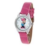 Minnie Mouse montre bracelet cuir-Look Rose MIN003 Disney f&eacute;minin