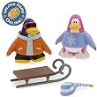 Disney Club Penguin Series 5 Mix 'N Match Mini Figure Pack Pajama Bunny Slippers & Snowboarder Includes Coin with Code!