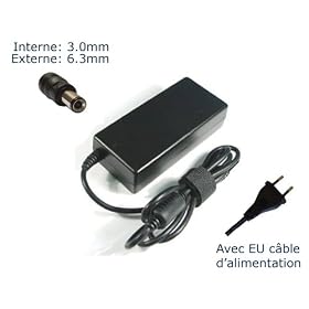 AC Adaptateur secteur pour TOSHIBA SEB100P2 LAPTOP 15V 5A 75W chargeur ordinateur portable, adaptateur, alimentation (avec garantie 12 mois et c�ble d'alimentation europ�en "Laptop Power (TM)" de marque)