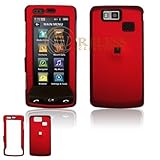 Red Rubber Feel Snap-On Cover Hard Case Cell Phone Protector for LG Versa V ....