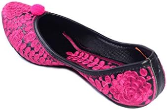 Stri Women's Synthetic Leather Ethnic Juttis-Comfortable And Classy 5 Fuschia