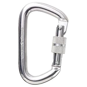 Omega 1/2 inch Modified D Screw-Lock Carabiner