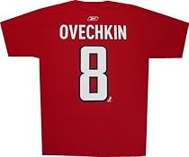 Alexander Ovechkin Washington Capitals T- Shirt NHL Reebok Player "A"
