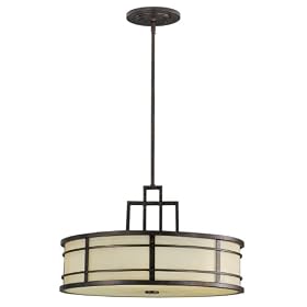 Murray Feiss F2081 3GBZ Fusion Three-Light Uplight Chandelier, Grecian Bronze with Amber... by Murray Feiss