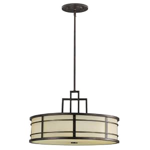Murray Feiss F2081 3GBZ Fusion Three-Light Uplight Chandelier, Grecian Bronze with Amber... by Murray Feiss