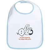CafePress Yoga Happy Baby - Bib Orange - Standard Sky Blue [Apparel] Gif... by CafePress