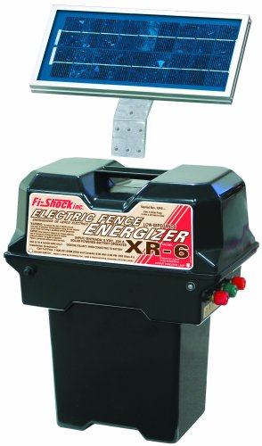 Fi-Shock XR-6 Professional Solar Powered 6 Volt Fence Energizer 25 Mile Range