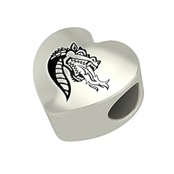 Alabama Birmingham Blazers Heart Bead Fits Pandora Style Bracelets