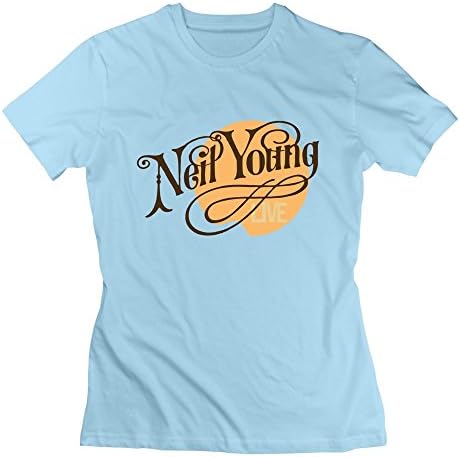 Roshow Women's Canadian Singer Songwriter Musician Neil Young Live Logo Tshirts